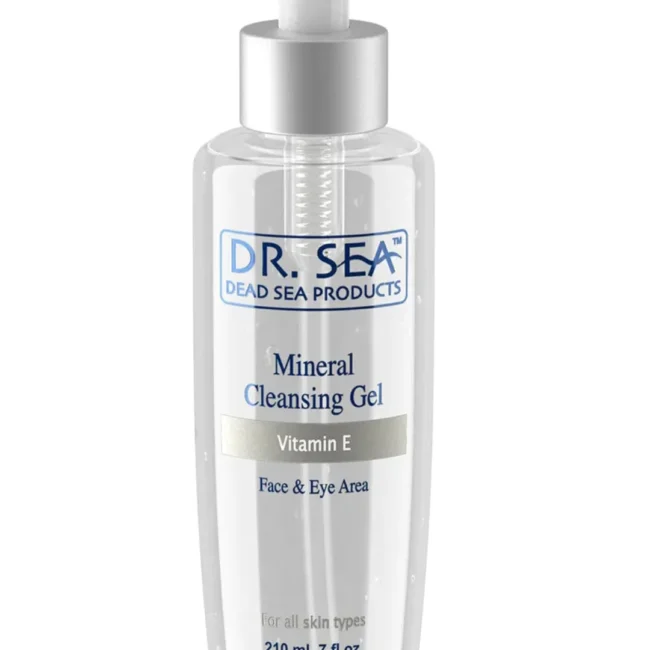 Dr SEA Mineralinis valomasis gelis – veido ir paakių sričiai – vitaminas E – 210 ml